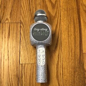 Wireless Express Sing-Along Bling Bluetooth Karaoke Microphone Silver